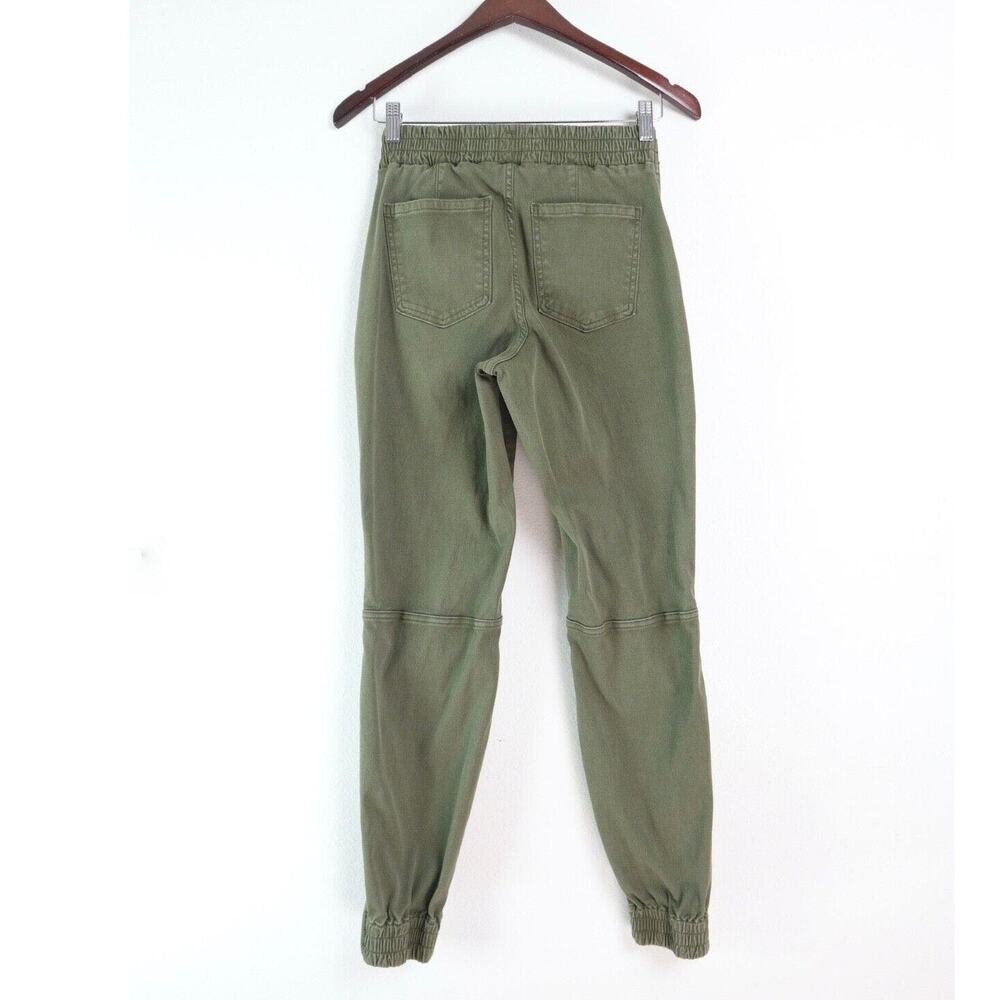 Spanx Size S Stretch Twill Cargo Jogger Pants Darkened Olive Green - Picture 6 of 10